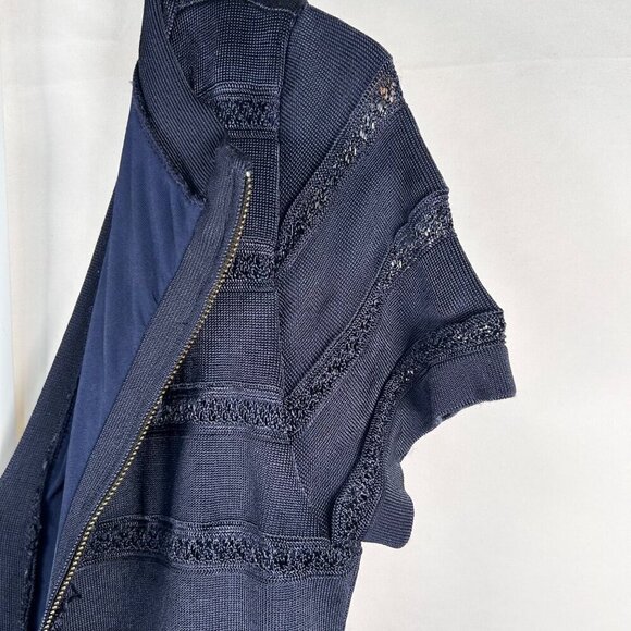 French Connection Size 12 Dress Navy Stretch Work - Picture 7 of 8